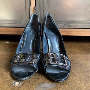 Black Open-toe Heels